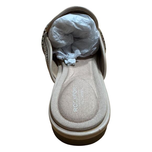 Rockport Total Motion Laylani Slide Taupe Snake Skin Women’s Size 6M - Picture 7 of 10